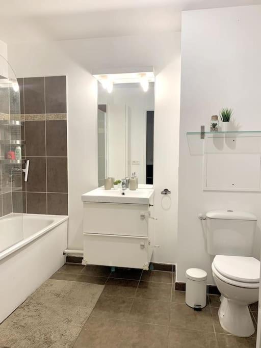 Grand F3 A 30Mn De Paris - Terrasse + Parking Prive Lägenhet Saint-Ouen-l'Aumone Exteriör bild